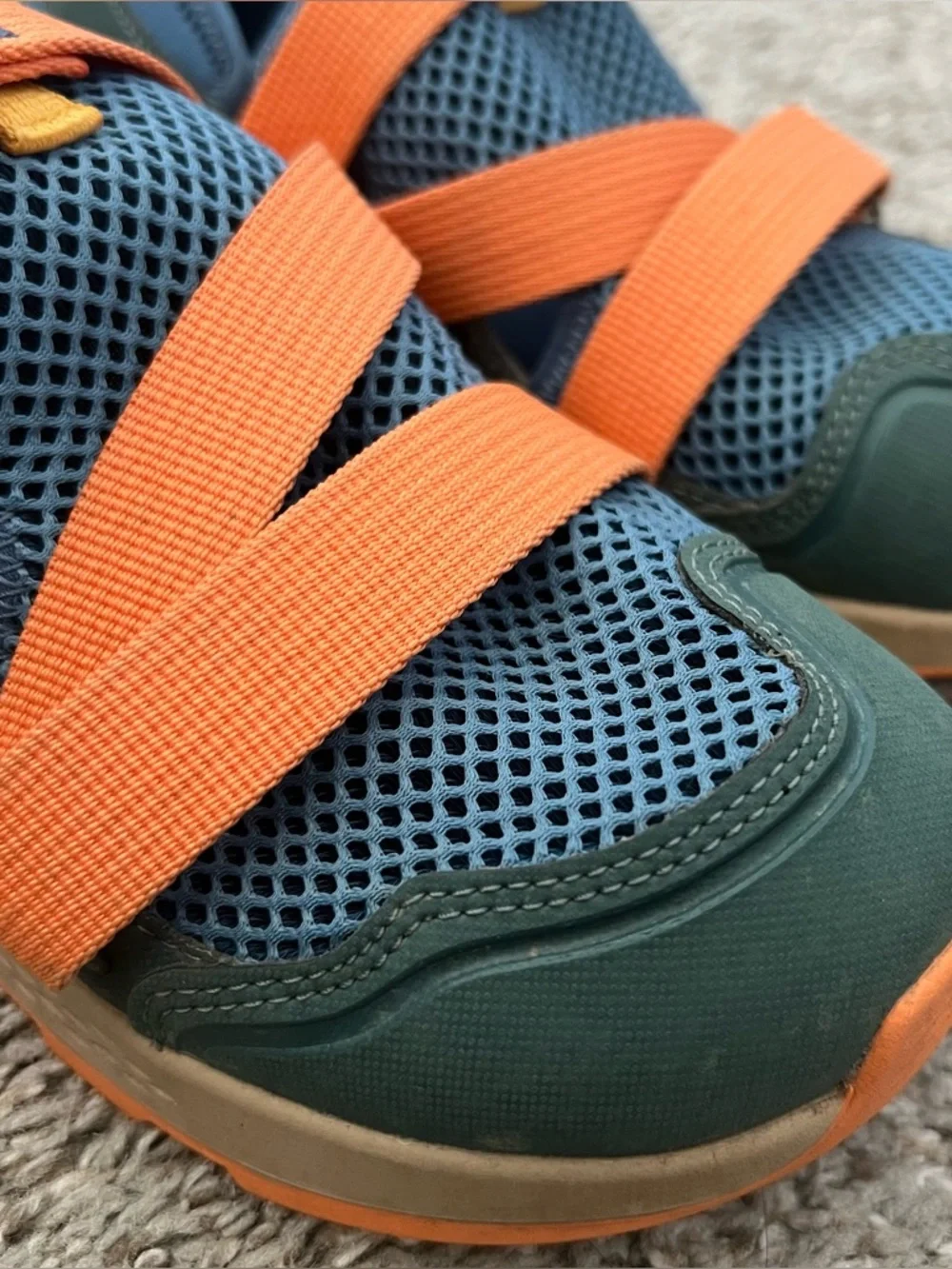 Chaco Kids Mesh Sandals in Blue, Orange & Green Size 5 Youth Unisex